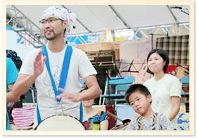 アフリカのたいこジェンベ体験会